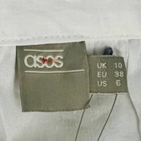 ASOS Button Front Stripe Detail Midi Skirt Size 6 - Picture 7 of 7